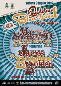 Manifesto Cimadolmo Blues Festival grafica Antonio Boschi