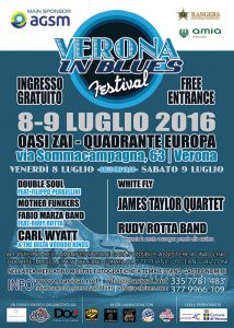 Manifesto Verona In Blues Blues Festival grafica Antonio Boschi
