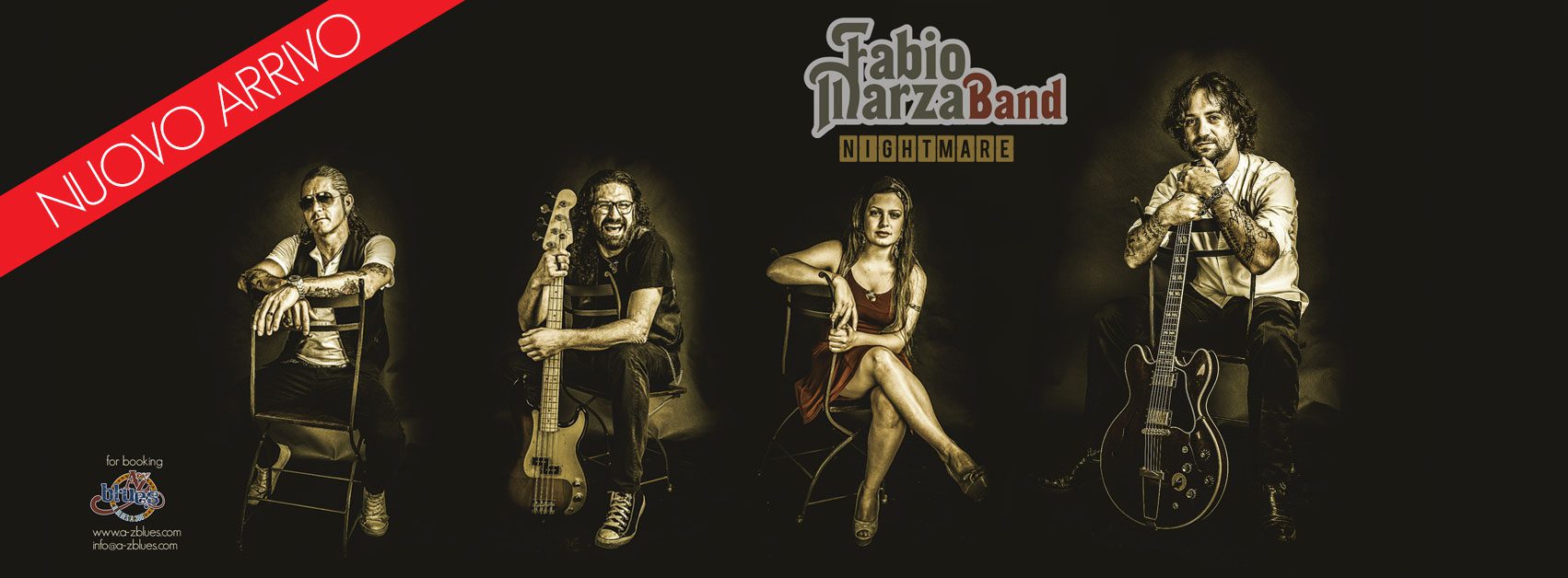 A-Z Blues, Fabio Marza Band, Nightmare, grafica Antonio Boschi, WIT Grafica & Comunicazione