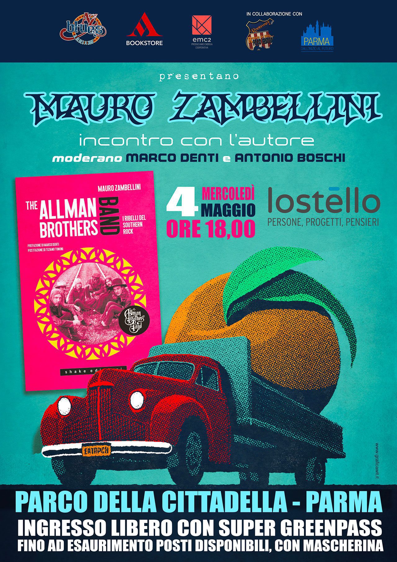 Mauro Zambellini presenta il libro sulla Allman Brothers Band a Parma