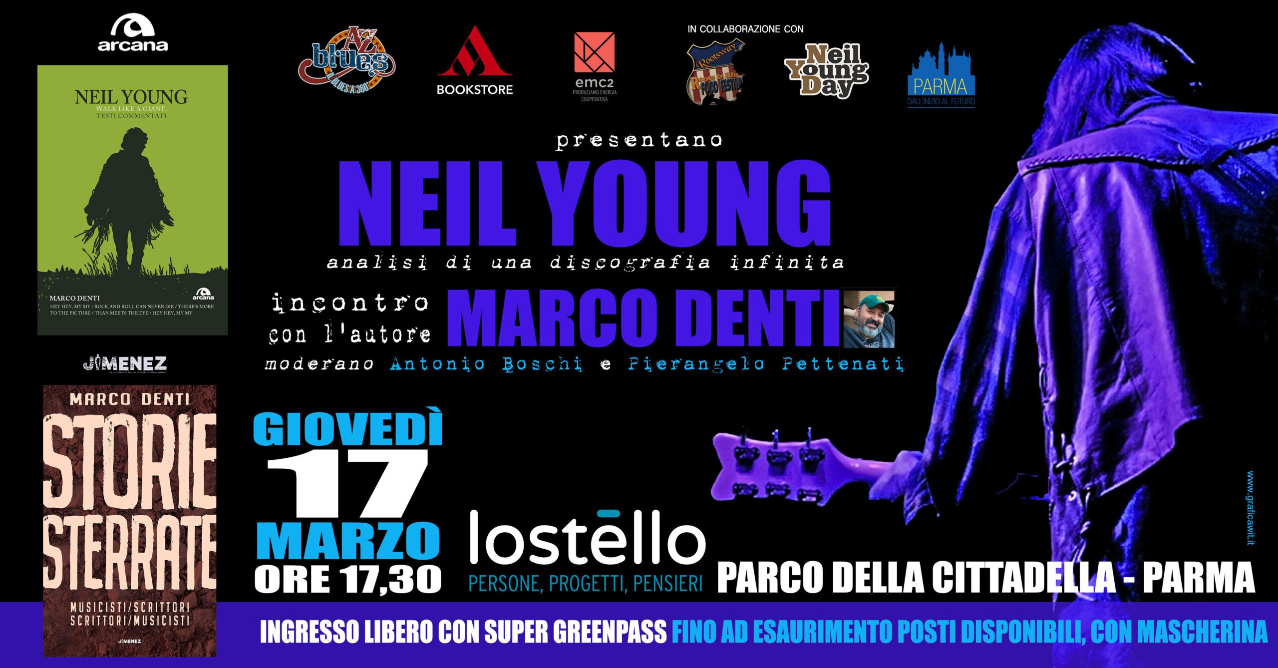 Marco Denti presenta il libro su Neil Young a Parma