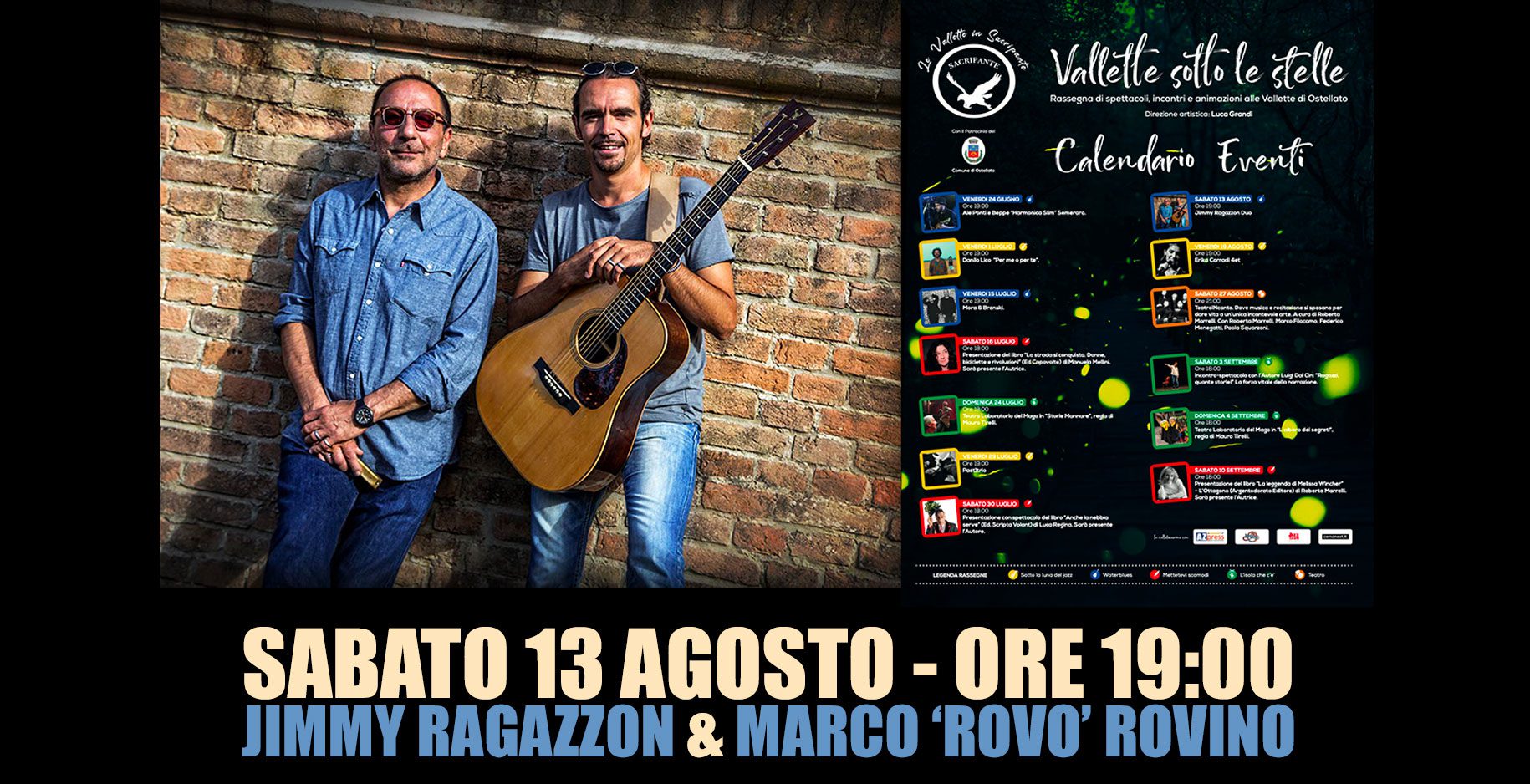Jimmy Ragazzon & Marco Rovino a ‘Vallette sotto le Stelle’
