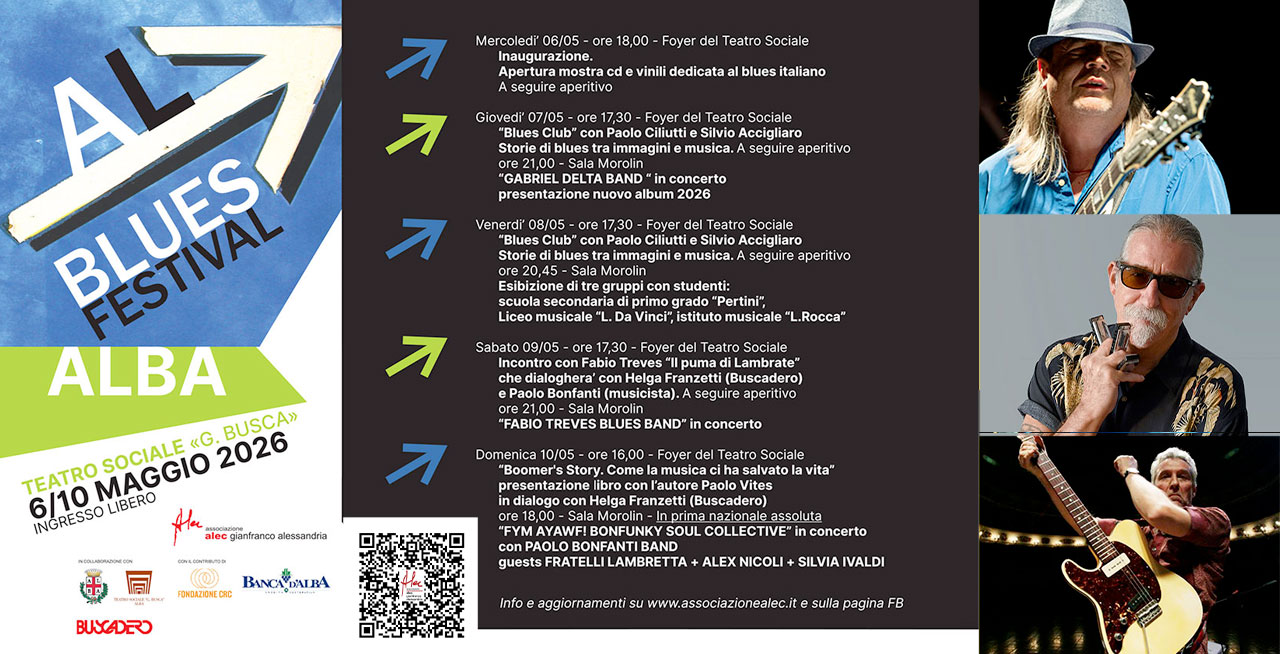 AL BLUES FESTIVAL 2026 dal 6 al 10 maggio
